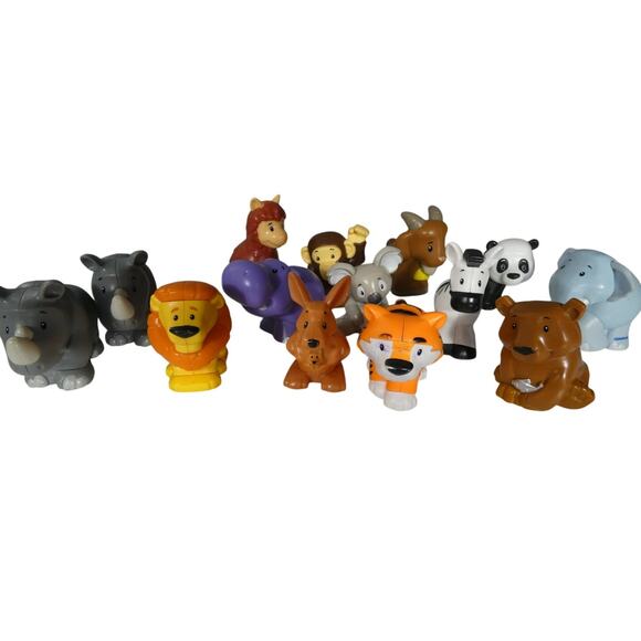 Fischer Price Little People Zoo/ Safari Animals Lot of 14 - Picture 1 of 4